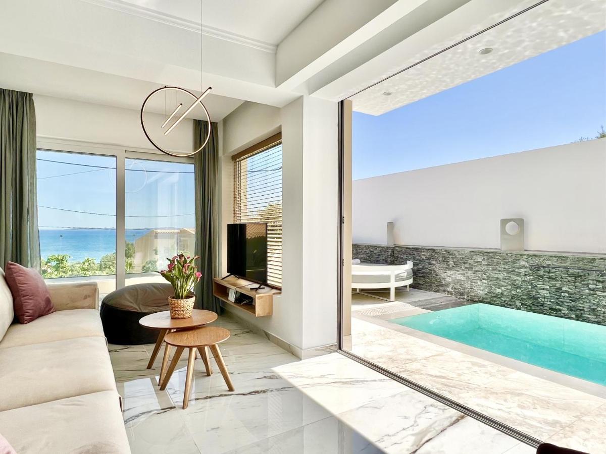 Luxury Villa Barbati Sun With Private Pool By Dadovillas Ngoại thất bức ảnh